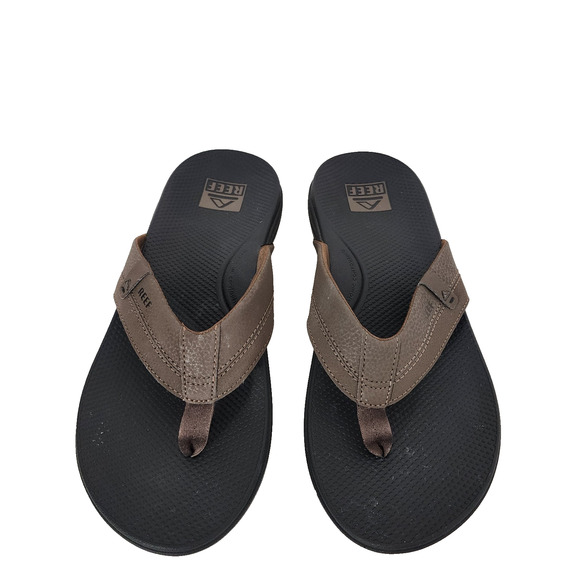 REEF Mens Cushion Spring 2.0 Flip Flop Sandals Thong Size 10 Brown Faux Leather main image 11
